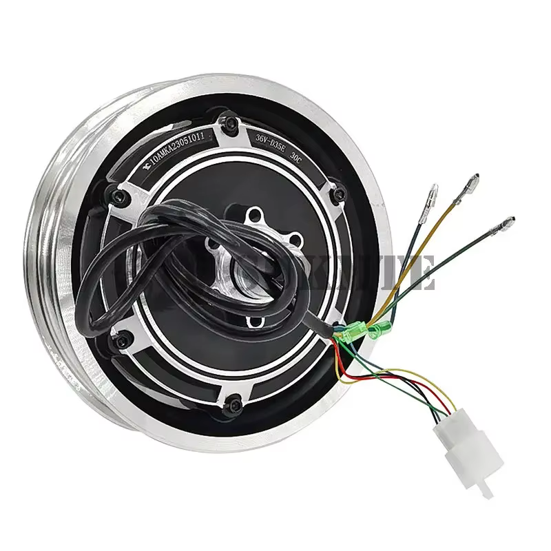 Moteur de moyeu de trottinette électrique 10'' 48V 500W sans balais avec frein à disque