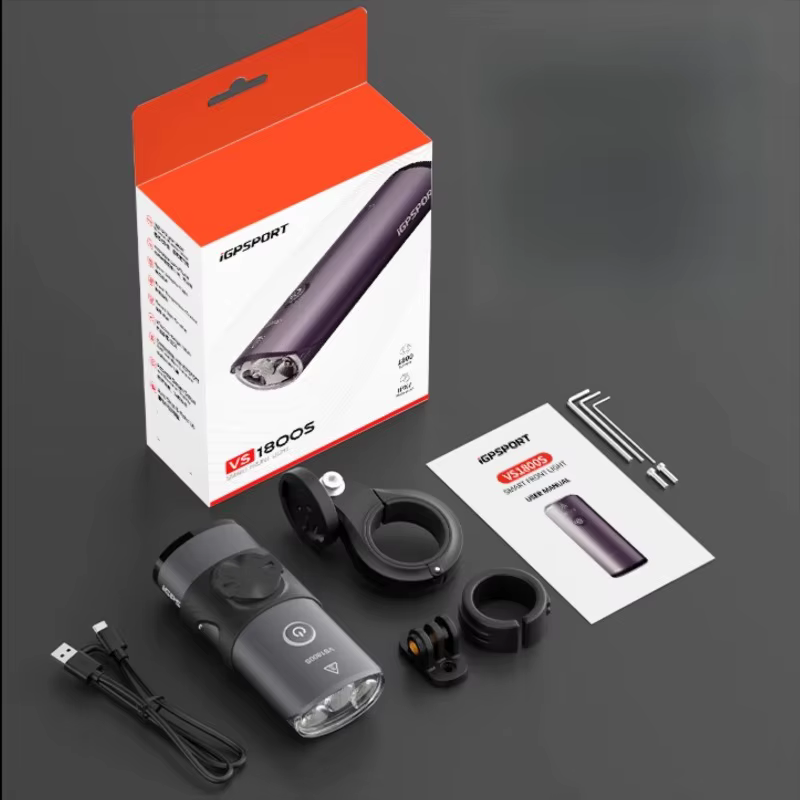 IBPSPORT VS1800S feu avant de vélo étanche à la pluie USB Rechargeable lumière