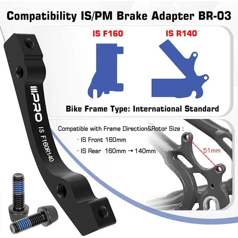 IIIPRO adaptateur de frein de vélo 160 à 140 180 203 convertisseur
