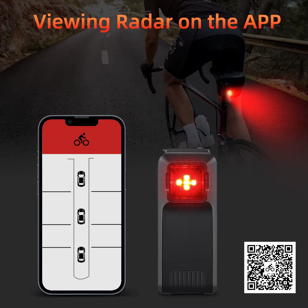 Camaroca W100 vélo rétroviseur Radar cyclisme feu arrière frein détection lampe selle tige