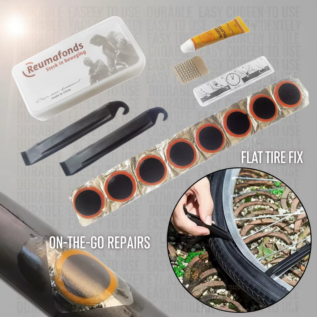 Kit d'outils de réparation de pneus de VTT - Boîte à outils pour vélo et moto - Kit d'entretien pour le cyclisme -