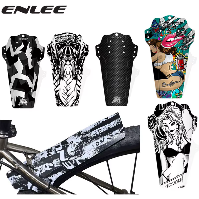 ENLEE VTT garde-boue personnalisé en Fiber de carbone motif couleur DH descente VTT selle