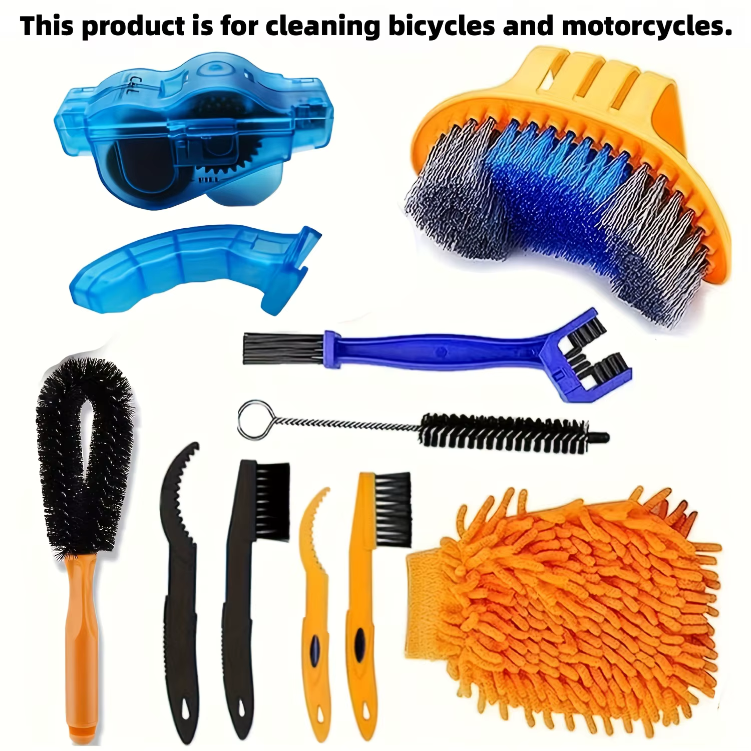 Kit de nettoyage de vélo 10 pièces