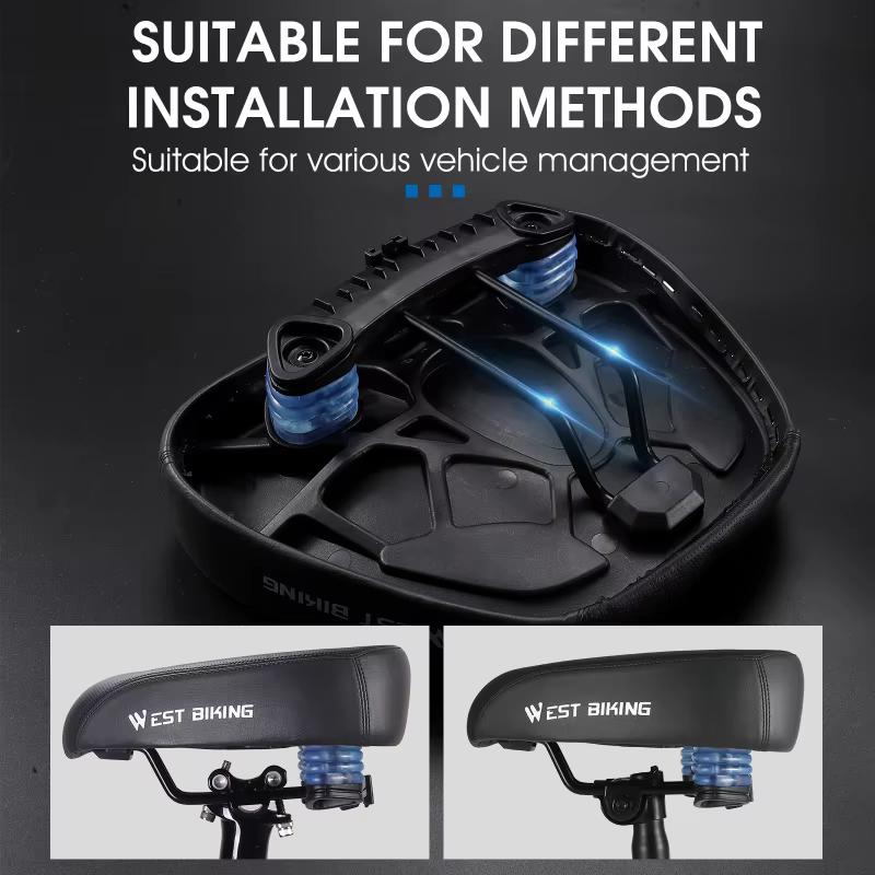 WEST BIKING Selle de vélo élargir épaissir respirant doux ergonomique cyclisme voyage siège confortable équipement