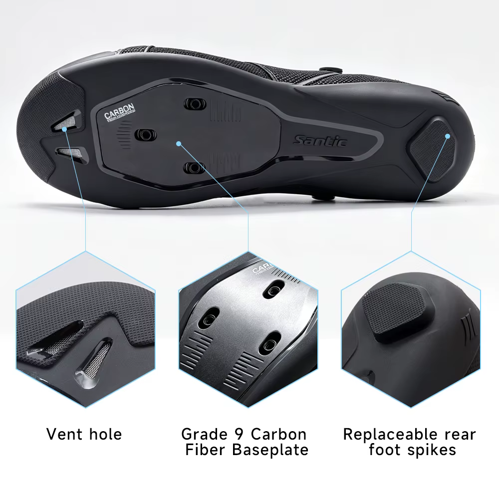 Santic – chaussures de cyclisme en fibre de carbone