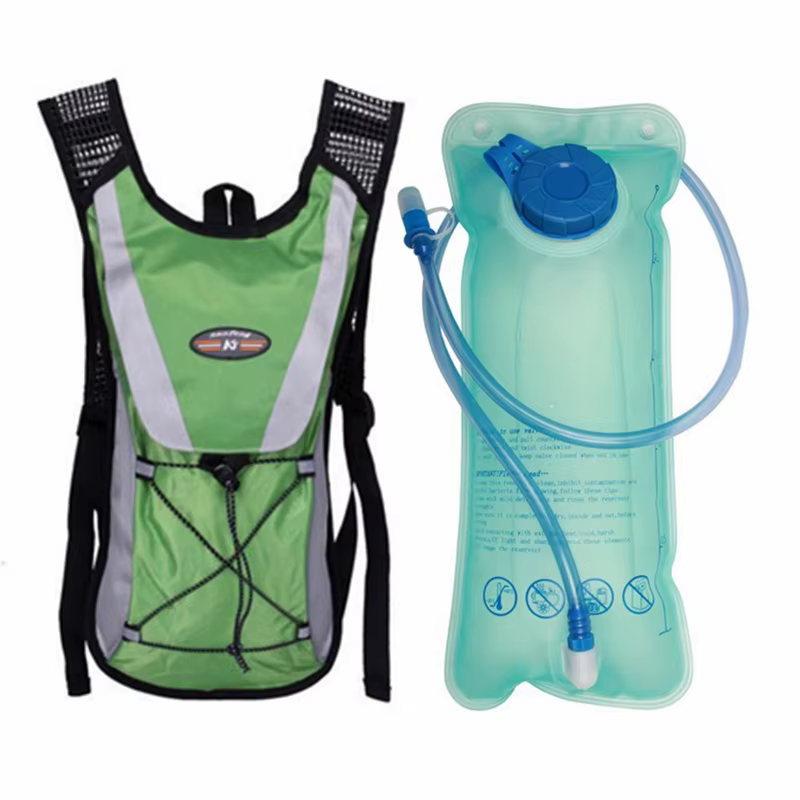 Sac de vélo avec sac d'eau 2L étanche Sports de plein air cyclisme sac à dos respirant équitation hydratation