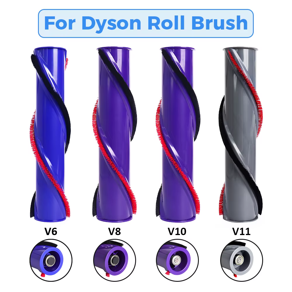Accessoires pour aspirateur Dyson V6 V7 V8 V10 V11 V12 V15 : brosse à rouleau souple, brosse pour sol, couvercle de bac à poussière, filtre de remplacement