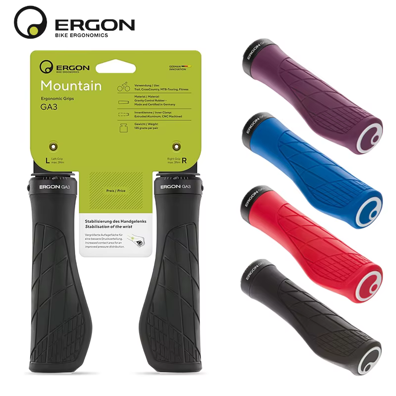 Ergon GA3 poignées ergonomiques pour vélo tout-montagne confort et Support de poignet pour vtt Trail antidérapant