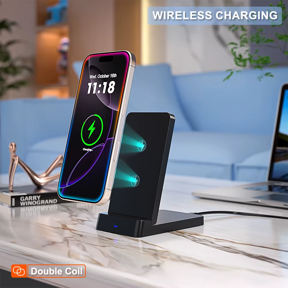 Support de chargeur sans fil pliable pour téléphone