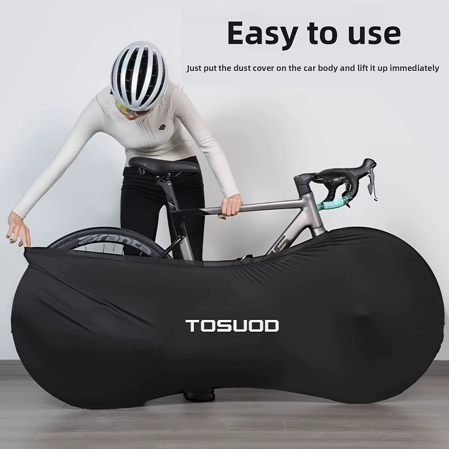 TOSUOD Housse anti-poussière pour vélo Protection solaire Couverture complète Protecteur de roue pour le stockage
