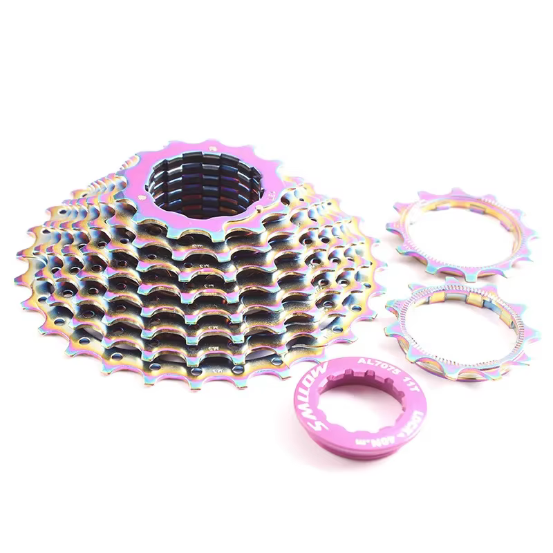 Vélo de route 9 10 vitesses 11-28T Cassette arc-en-ciel CNC
