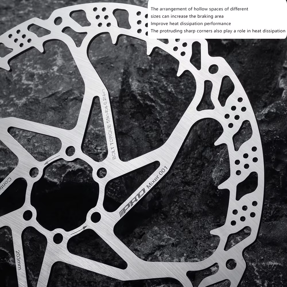 IIIPRO 203MM Rotor 6 boulons disque de frein flottant avec vis pour HD