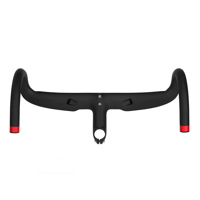 Nouveau ZNIINO noir entièrement en Fiber de carbone intégré guidon de vélo de route poignée