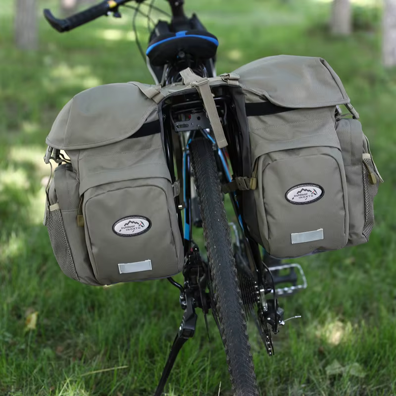 2026 sac de vélo 50L Nylon vélo support arrière coffre vélo bagages siège arrière sacoche réfléchissant cyclisme stockage vélo accessoires