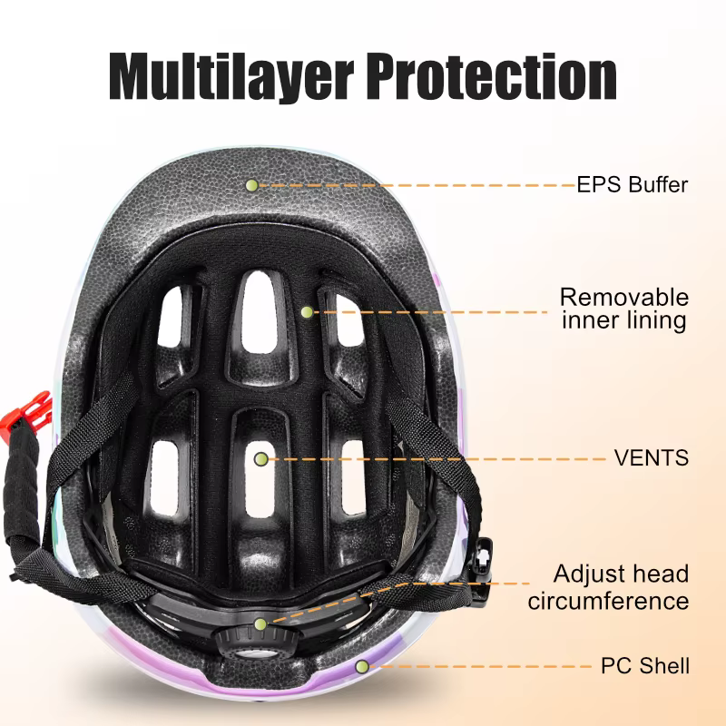 Casque de vélo pour enfants léger ventilé mignon licorne fille Sports de plein air Skateboard équilibre cyclisme