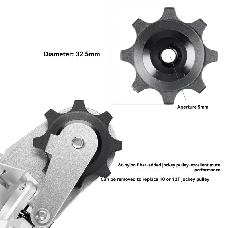 Dérailleur de transmission arrière pour vélo pliant Bromsilice Cline
