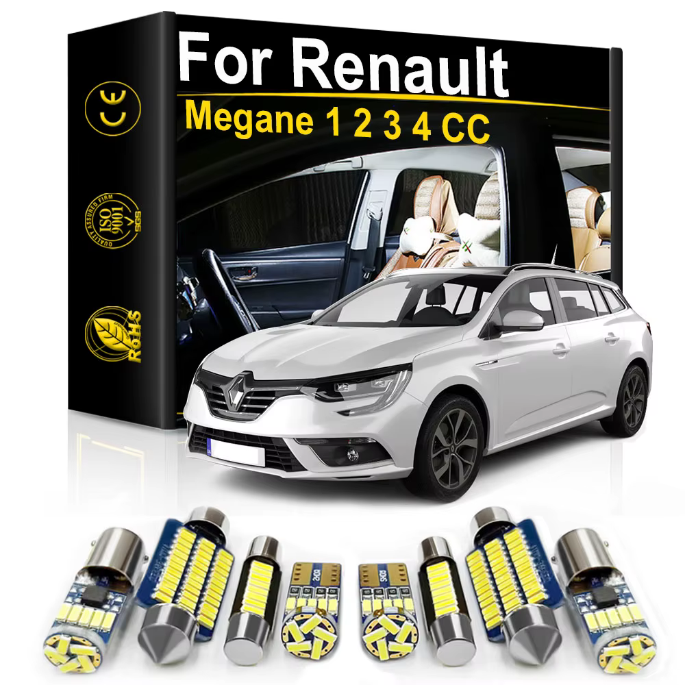 Pour Renault Megane MK1 MK2 MK3 MK4 CC 1997 1998 2006 2008 2010 2012 2014 2015 2016 2017 accessoires lumière LED intérieure Canbus