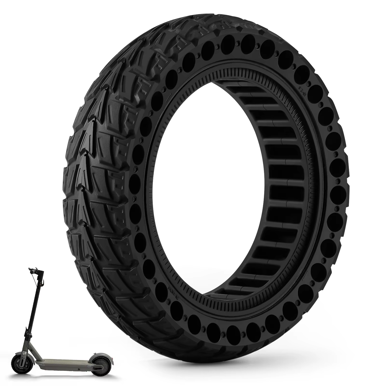 Pneu solide tout-terrain 10x2.5 (60/70-6.5) pour Scooter électrique Ninebot G30 G30L G30D