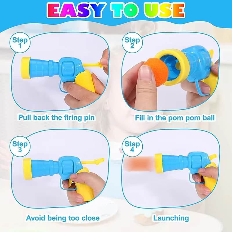 Jouets interactifs pour chat, jouet d'entraînement au lancement pour chaton, Mini pistolet de tir créatif, jeux de balle en peluche extensible, fournitures pour animaux de compagnie