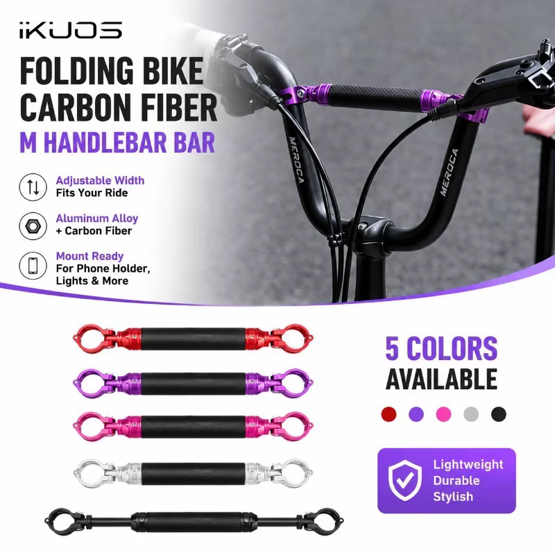 Support télescopique pour guidon de vélo en fibre de carbone