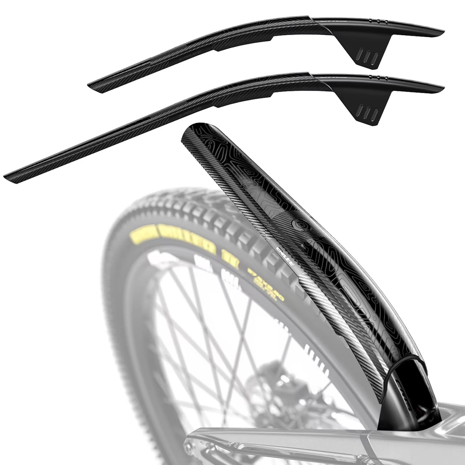 Garde-boue de vélo large et étendu réglable à dégagement rapide