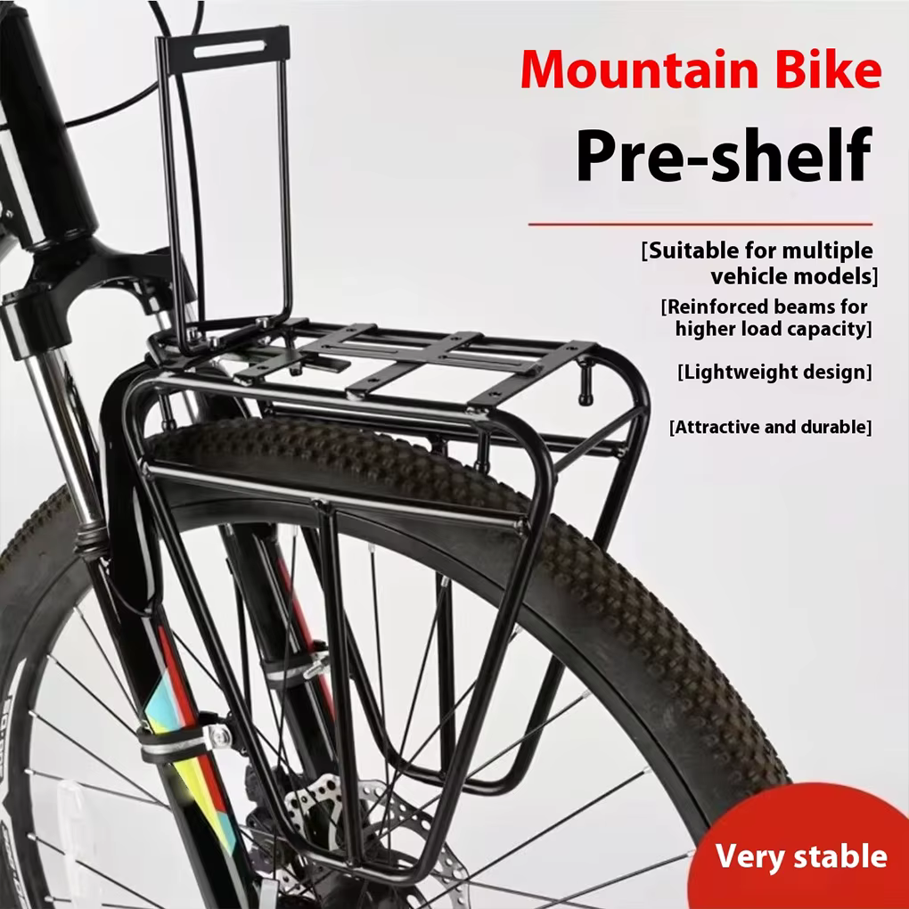 Porte-bagages universel en acier pour fourche avant de vélo