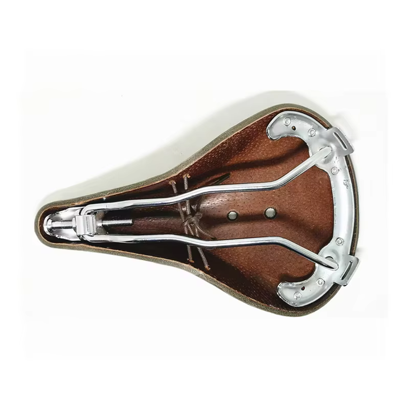 Selle de vélo vintage classique en cuir de vachette