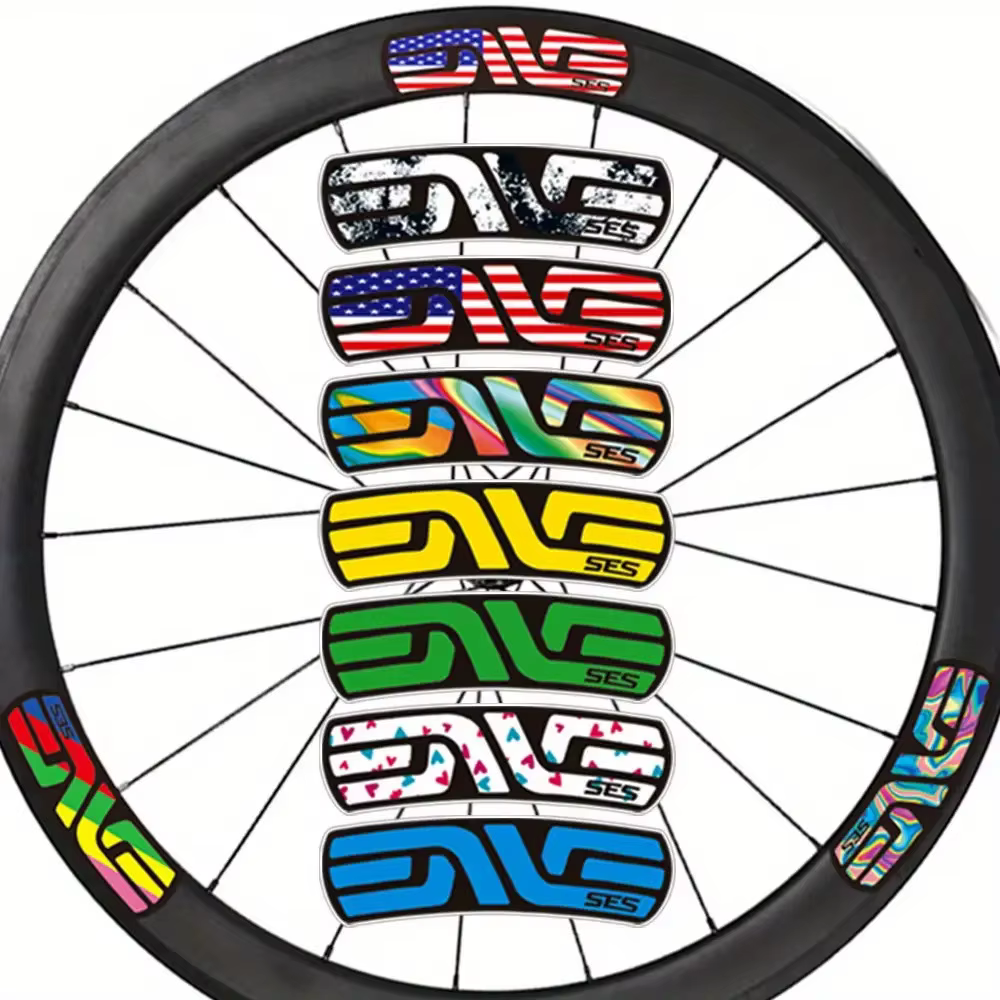 1SET d'autocollants « Logo SES » - Design rouge audacieux pour vélos et ordinateurs portables | Équipement pour les