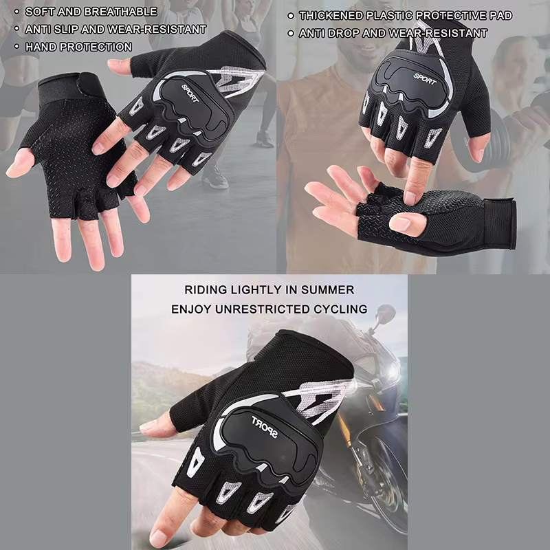 Gants de sport demi-doigts unisexes