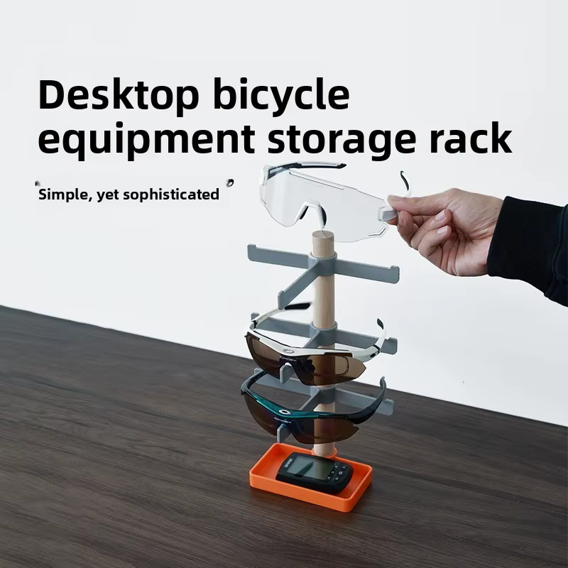 Support de rangement réglable en bois massif pour équipement de vélo