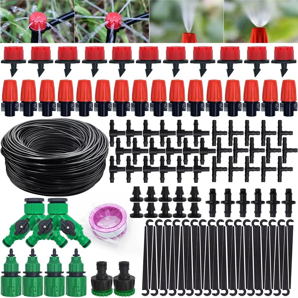 Système d'irrigation, outils de jardin, Kits d'arrosage goutte-à-goutte, tuyau d'arrosage automatique avec installation pratique réglable, économie d'eau