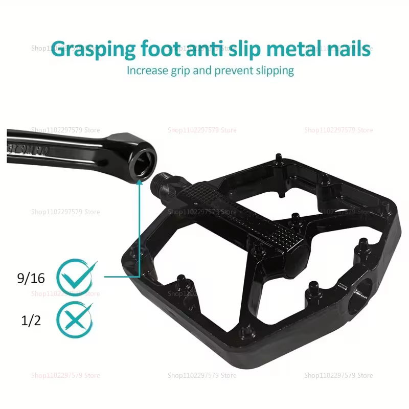 Pédale de vélo - Antidérapante - Double roulement