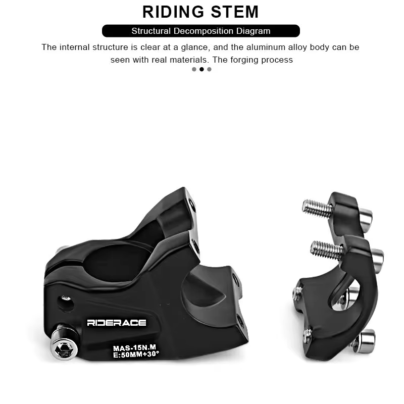 Tige de vélo 30 degrés 50mm courte vtt