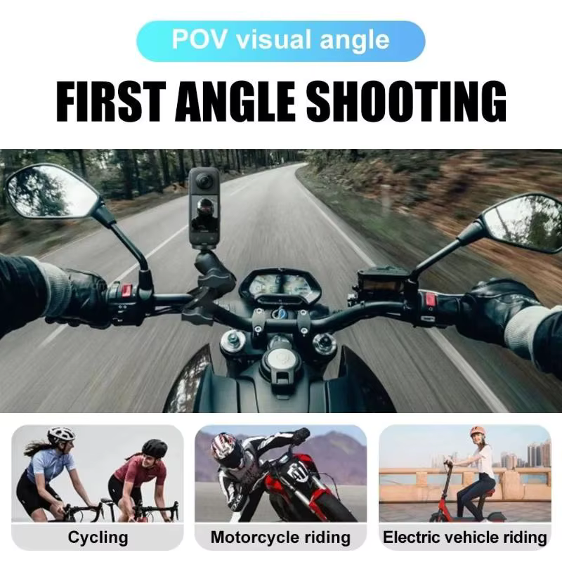 Support de caméra rotatif à 360° pour moto
