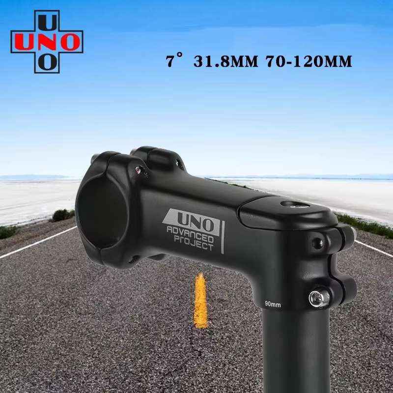 Tige de vélo UNO 7 degrés tige de vélo de route vtt 31.8mm riser carré avec couvercle 70-120mm pièces électriques de vélo de montagne