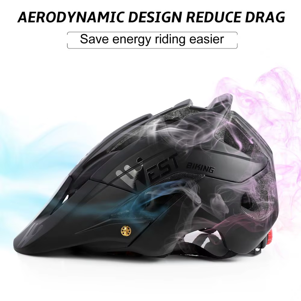 WEST BIKING – Casque de sécurité respirant et ultraléger pour VTT