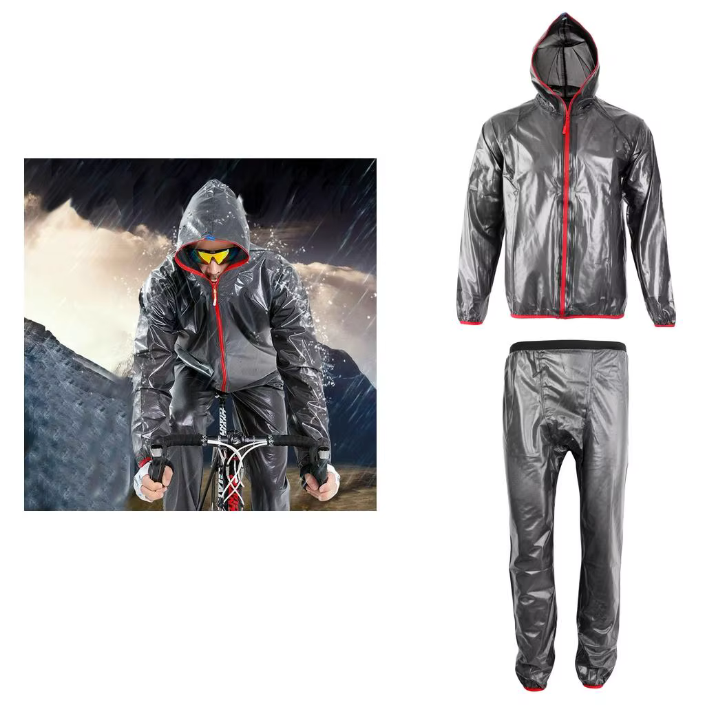 Combinaison de cyclisme imperméable à capuche - Veste de pluie respirante pour hommes et femmes
