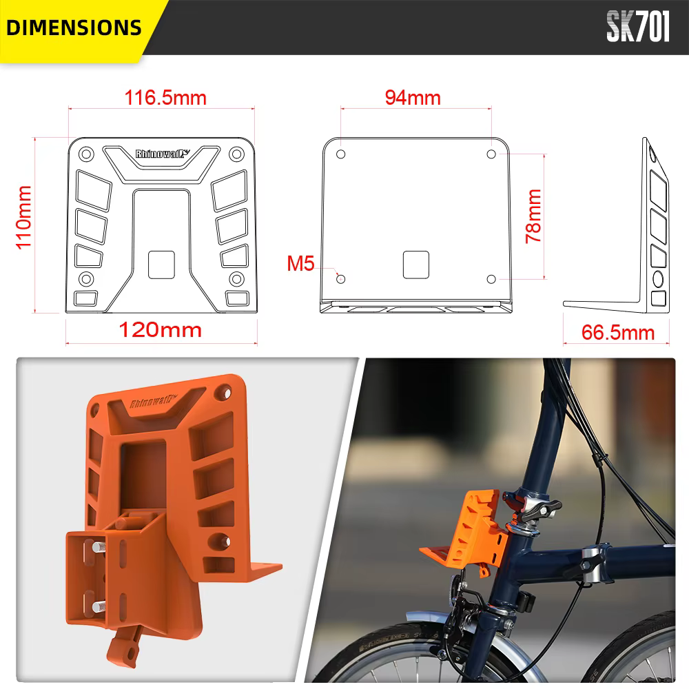 Bal inowalk-Sac avant de vélo pour Bromsilice