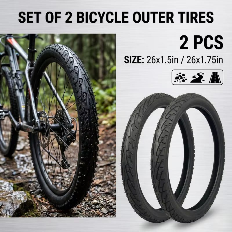 1 paire de pneus de vélo de 26 pouces