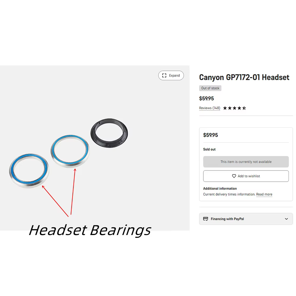 Roulements de casque de vélo de route/Mtb