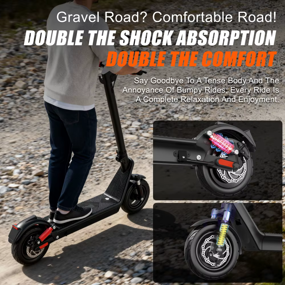 HX X9B scooter électrique 1000W 20AH 40 KM/H scooters électriques amortissement e