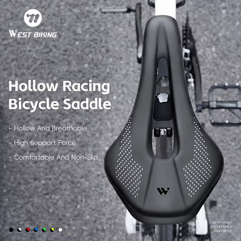 WEST BIKING Selle de vélo creuse ultralégère pour vélo de course