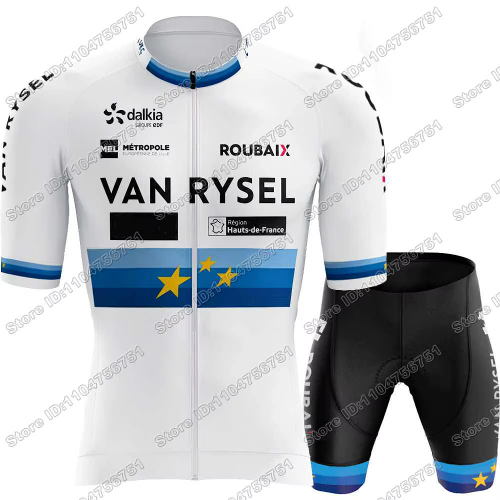 Maillot de Cyclisme Équipe Van-Rysel-Roubaix 2026 Champion d'Europe