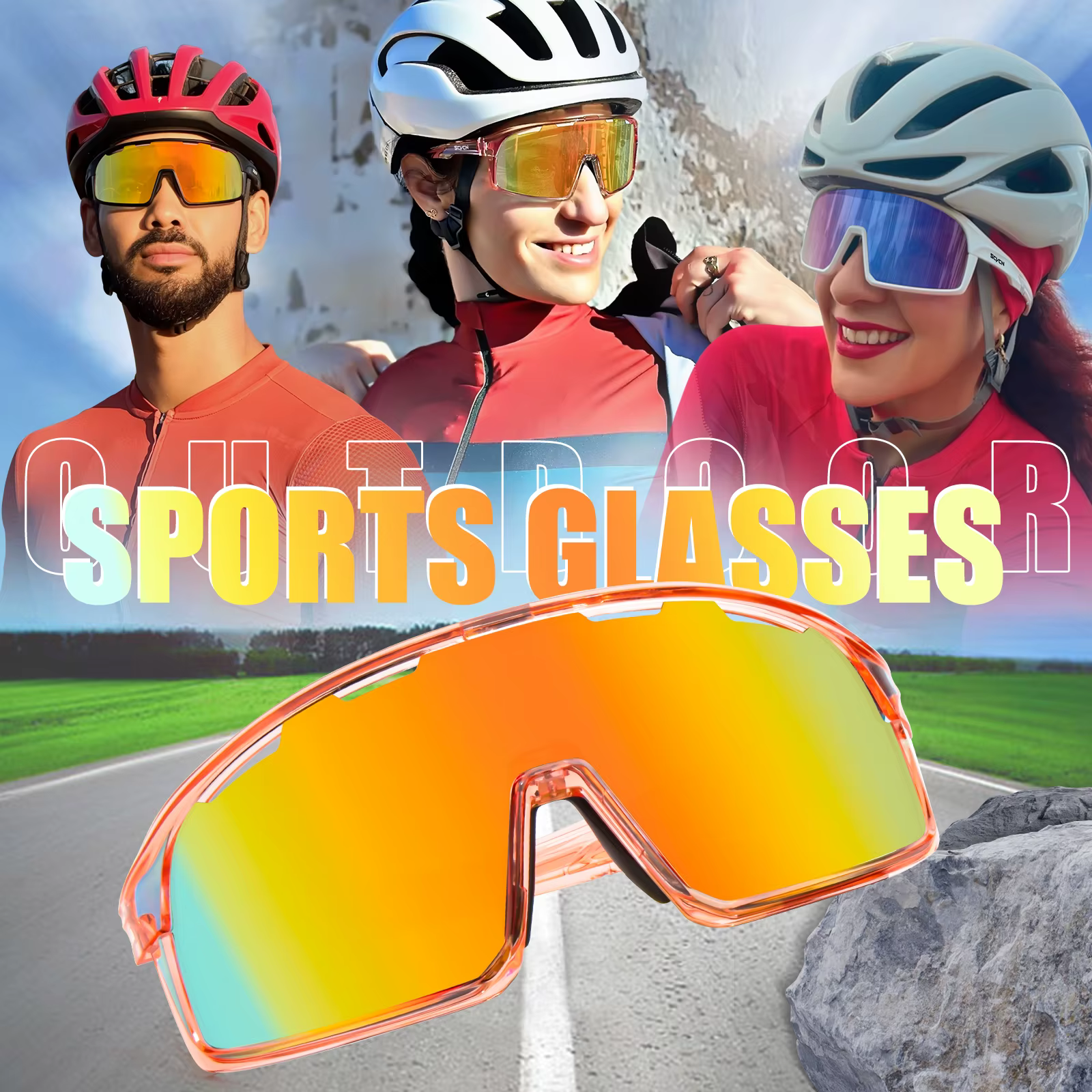 SCVCN lunettes de cyclisme vtt vélo de route