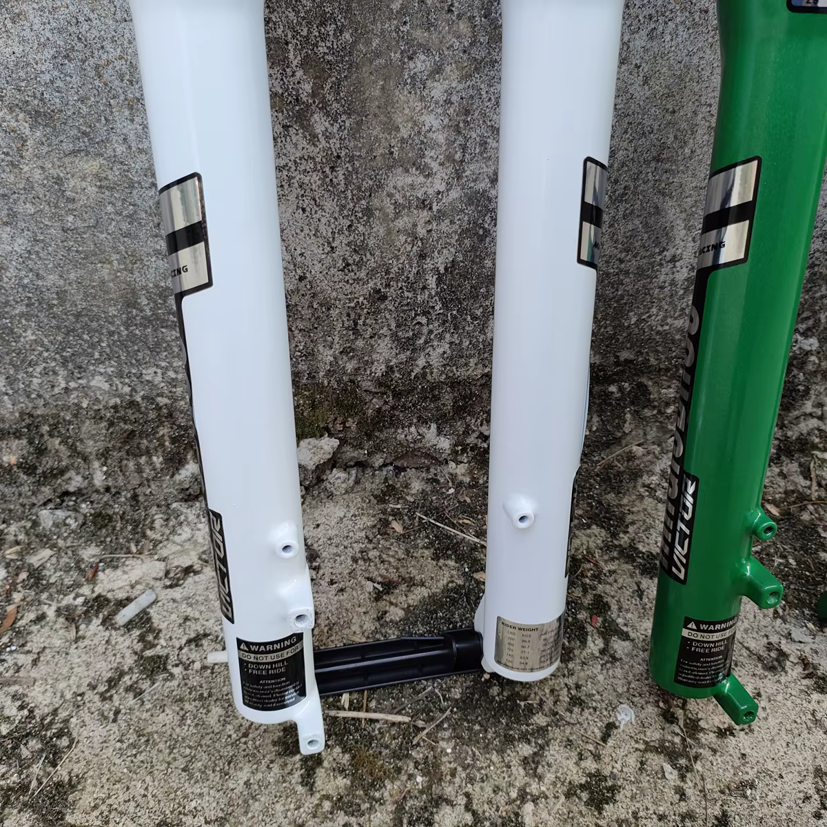 27, 5 pouces VTT Suspension pneumatique vélo fourche avant Double épaule 180mm voyage vélos