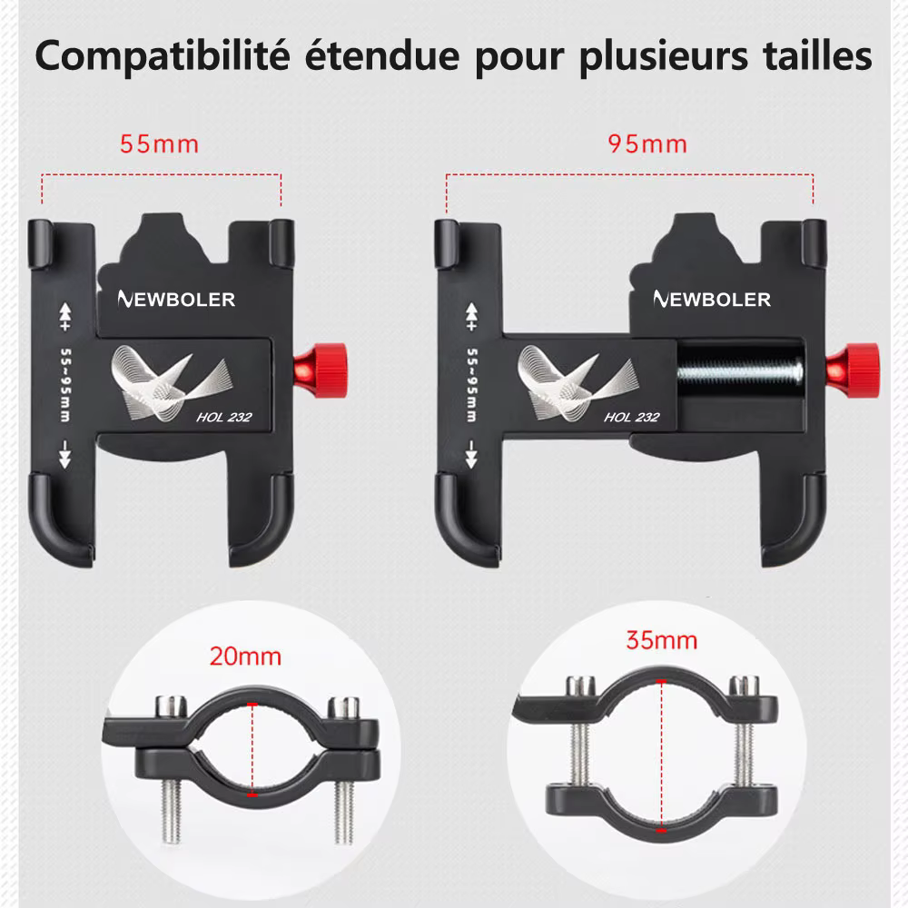 NEWBOLER – support de téléphone pour vtt