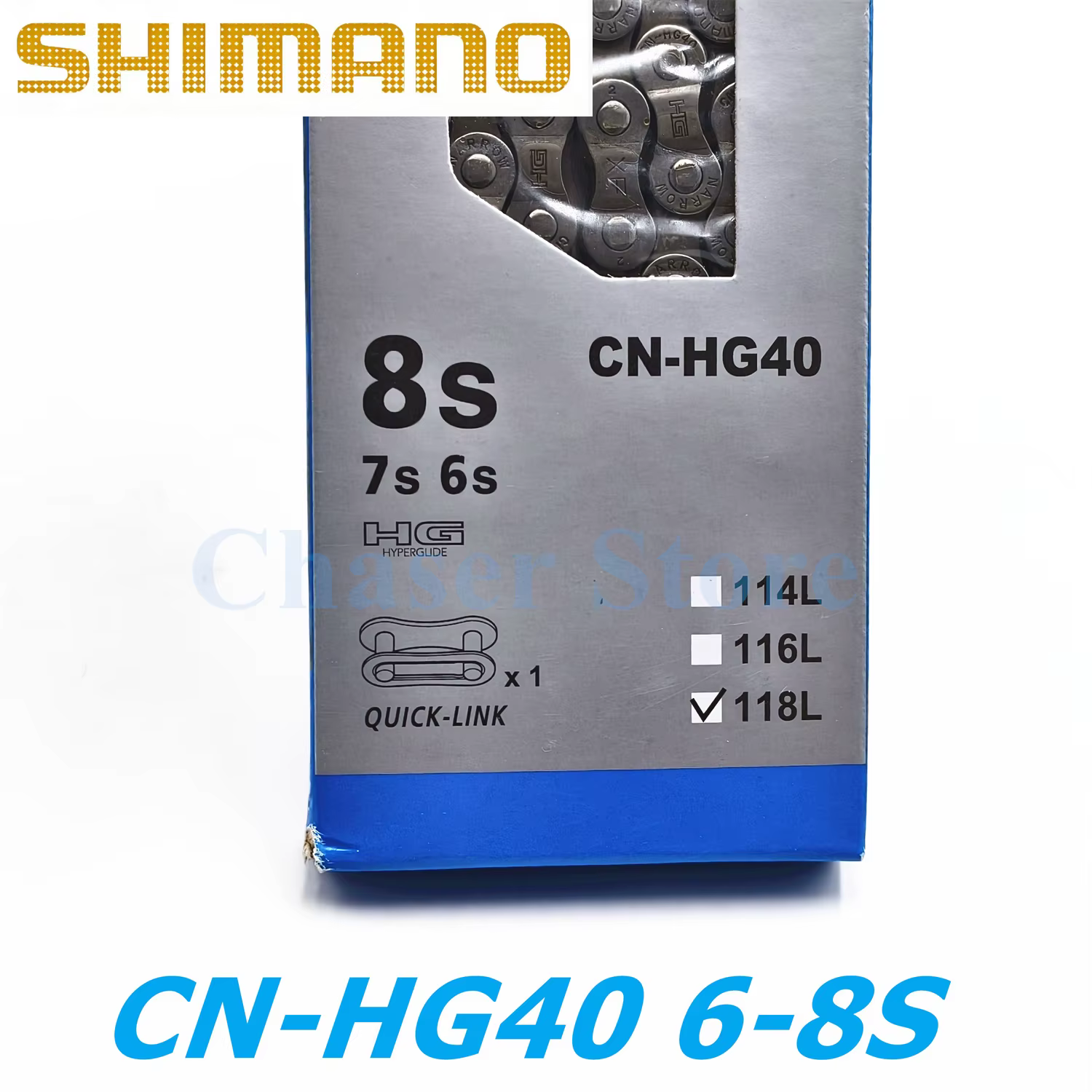 Chaîne de vélo SHIMANO CN-HG40 6s 7s 8 vitesses 118 maillons