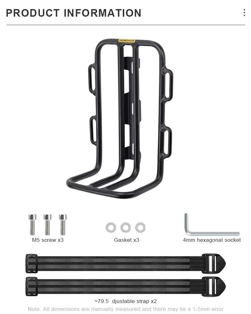 Porte-bagages en alliage d'aluminium pour vélo de route
