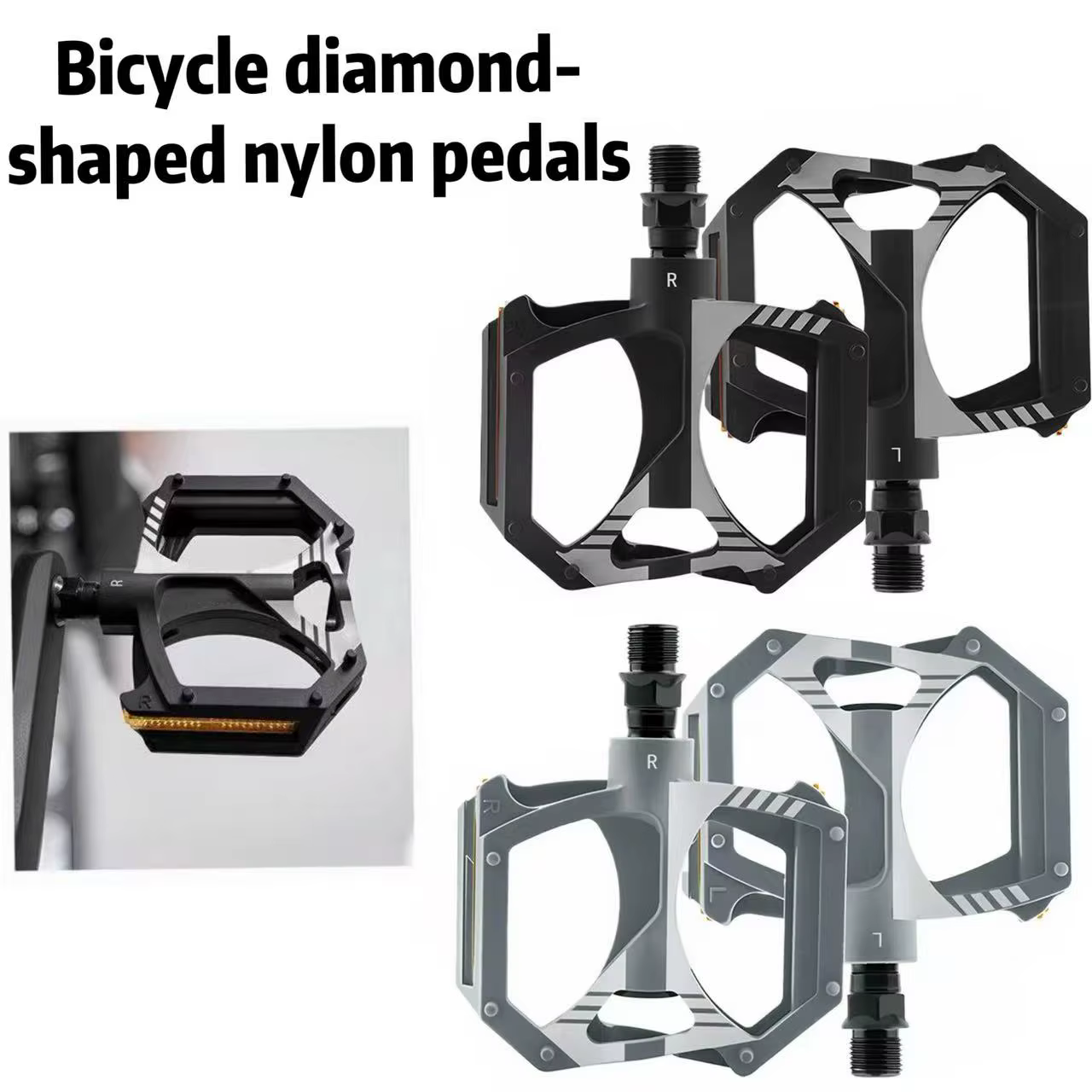 Pédales de vélo antidérapantes avec roulements scellés