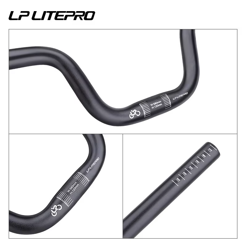 Guidon de vélo pliant de 58CM de diamètre 25.4MM